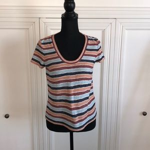 Madewell V-neck striped T-shirt